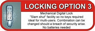 locking option 3 mechanical digital lock